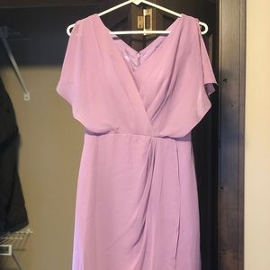 Sheath/column V Neck Knee Length Chiffon Dress